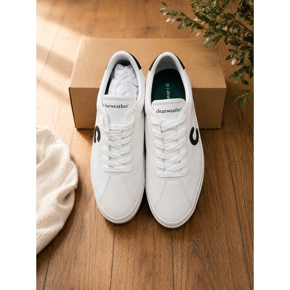 NIB Clearweather Continental White Black Men’s Sneakers Size 11.5 - Picture 3 of 5
